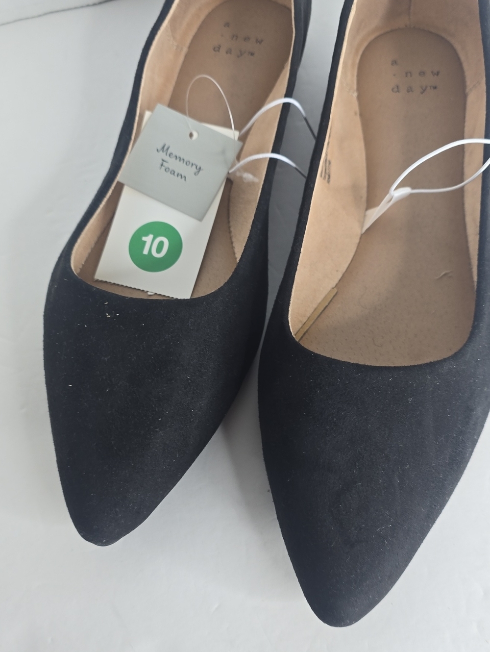 Women's Corinna Pointed Toe Ballet Flats Black A New Day Size 10 - Picture 3 of 9